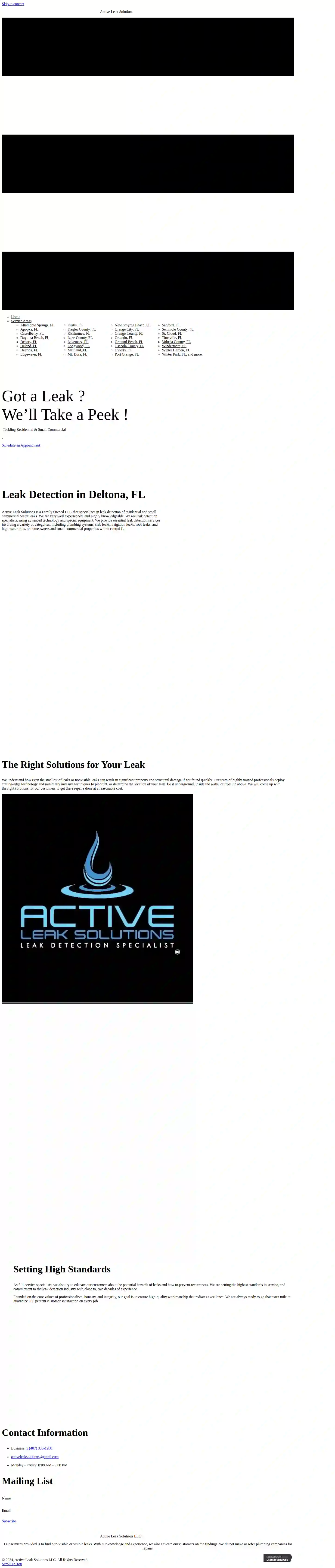 Active Leak Solutions - Leak Detection Specialists