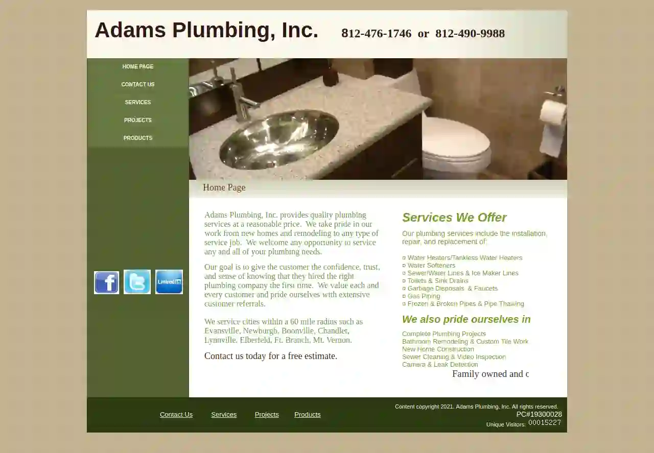 Adams Plumbing Inc