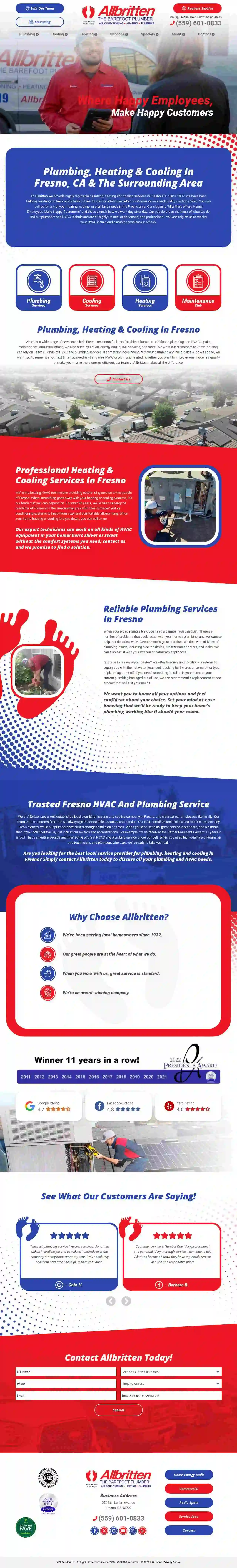 Allbritten Plumbing and Heating and Cooling