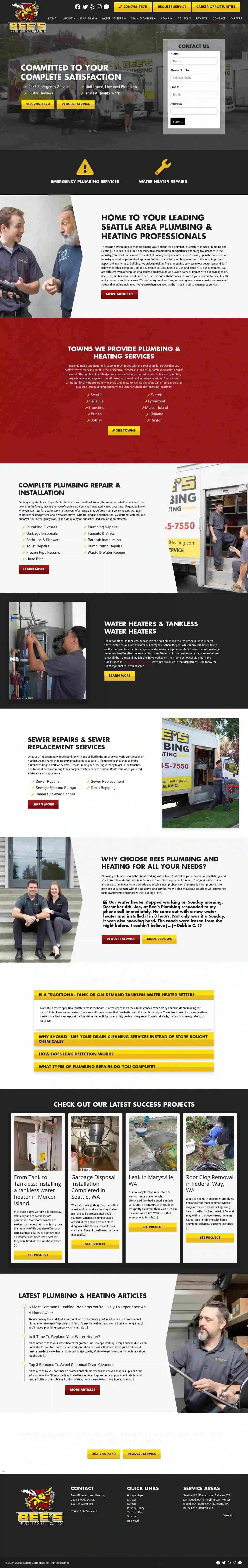 Bee's Plumbing and Heating