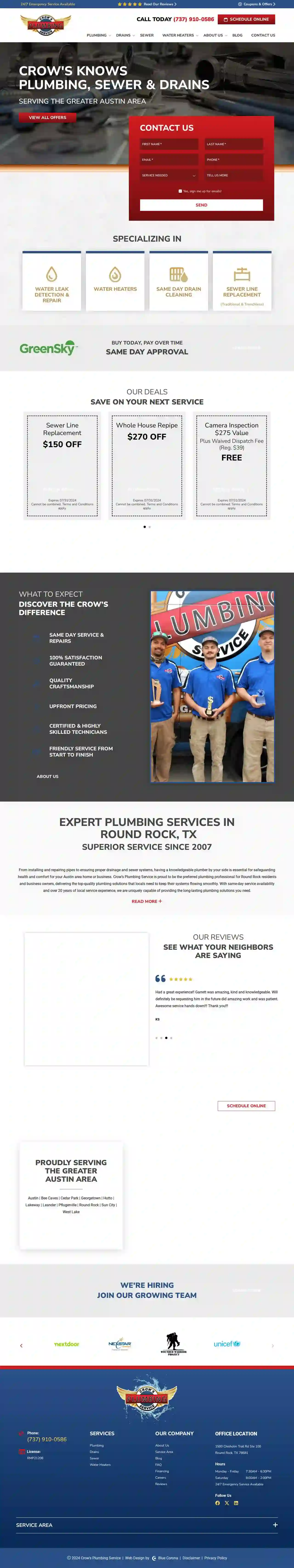 Crows Plumbing Service LLC