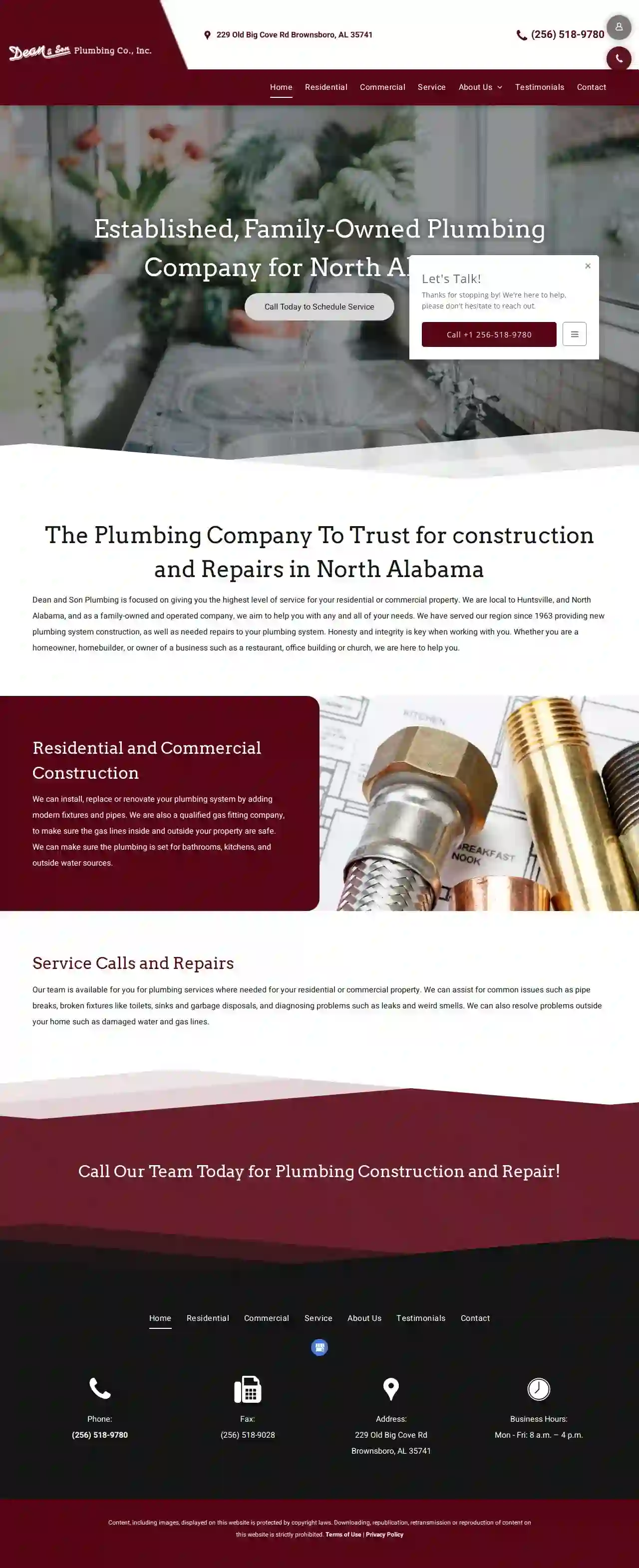 Dean And Son Plumbing Co Inc