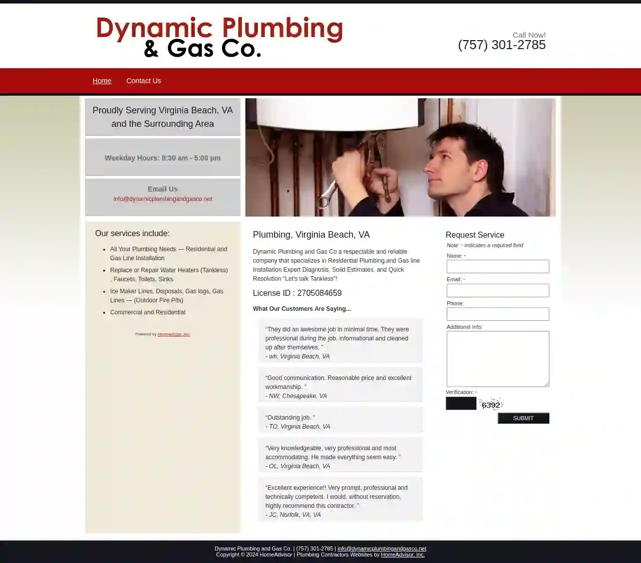 Dynamic Plumbing and Gas Company