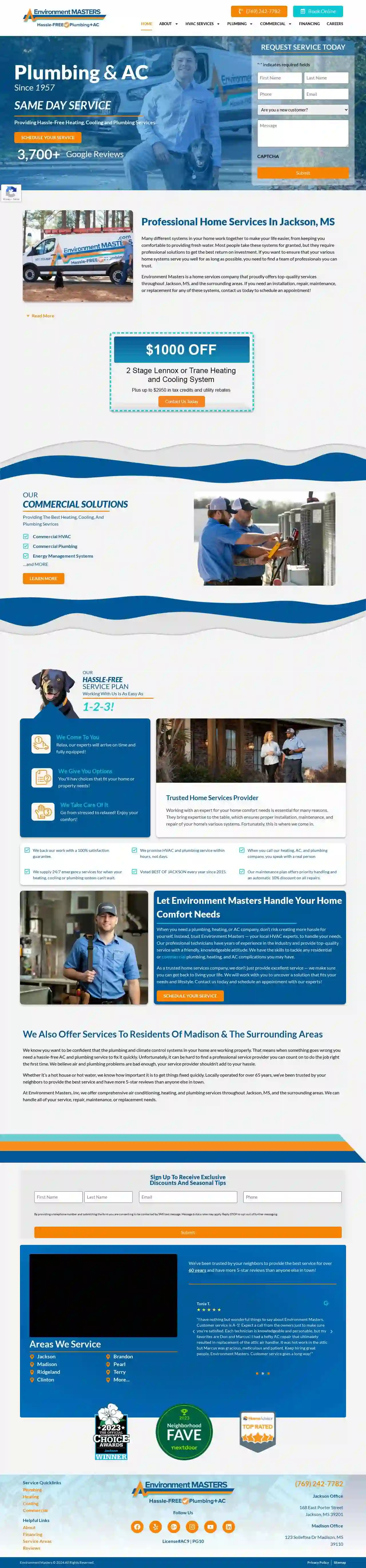 Environment Masters • Plumbing + Air