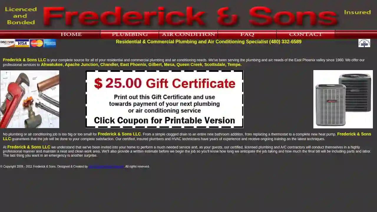 Frederick & Sons Air Conditioning & Plumbing