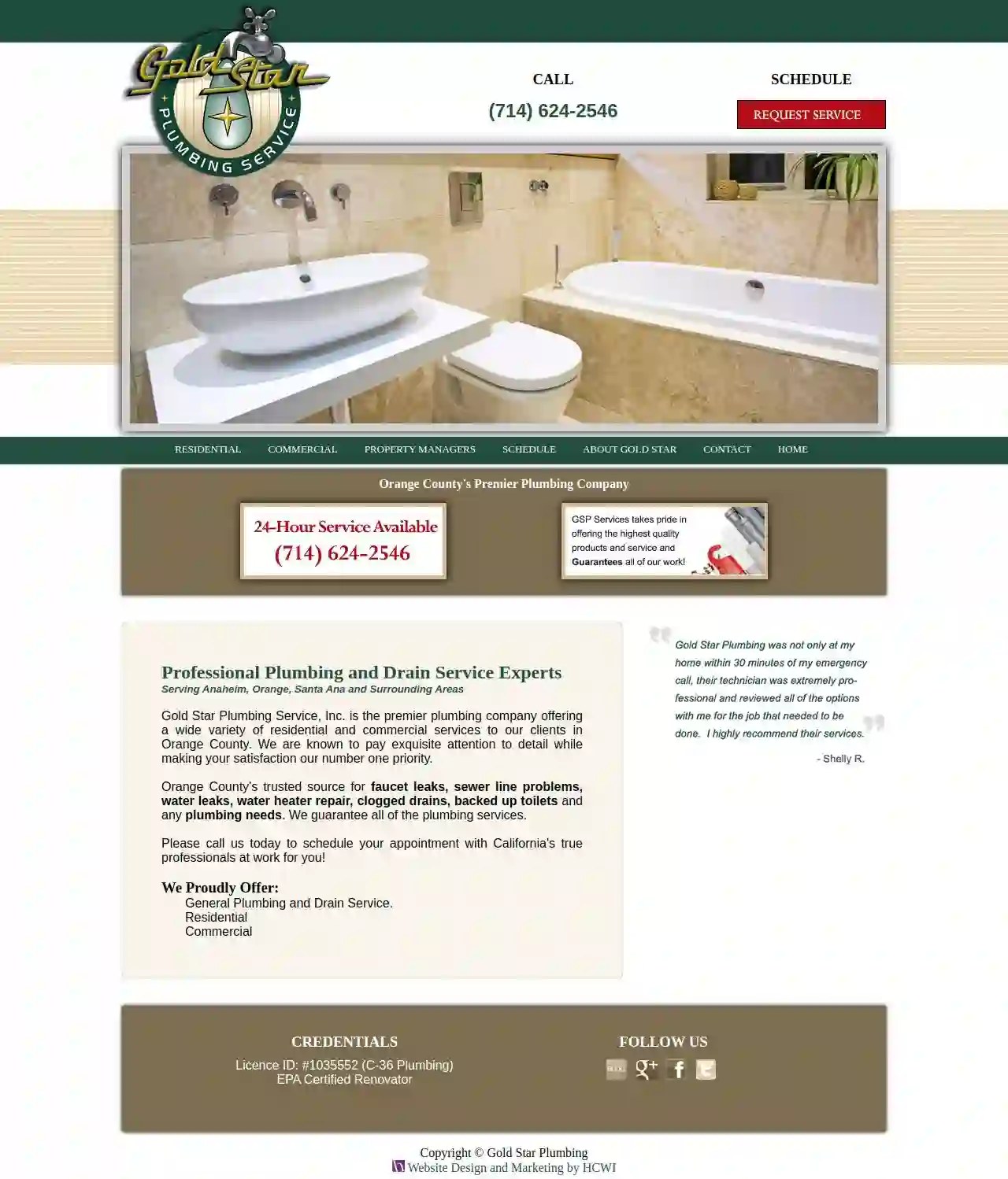 Gold Star Plumbing Service