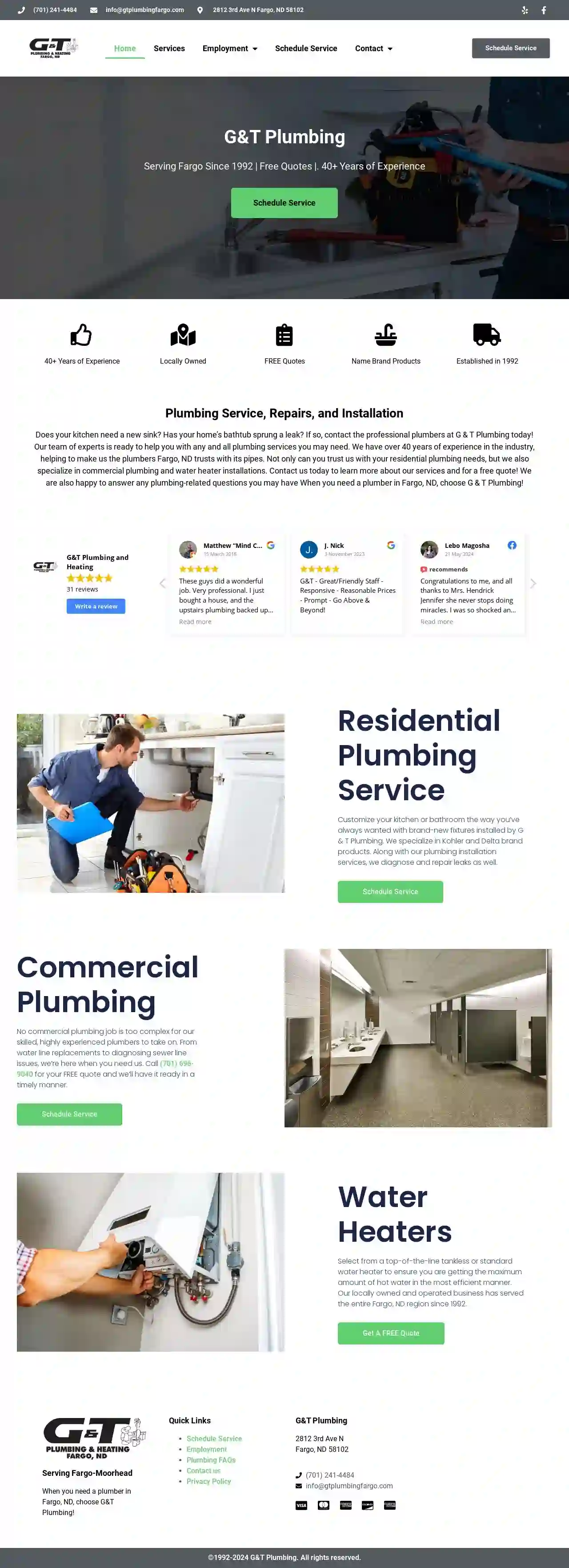 G & T Plumbing & Heating Inc