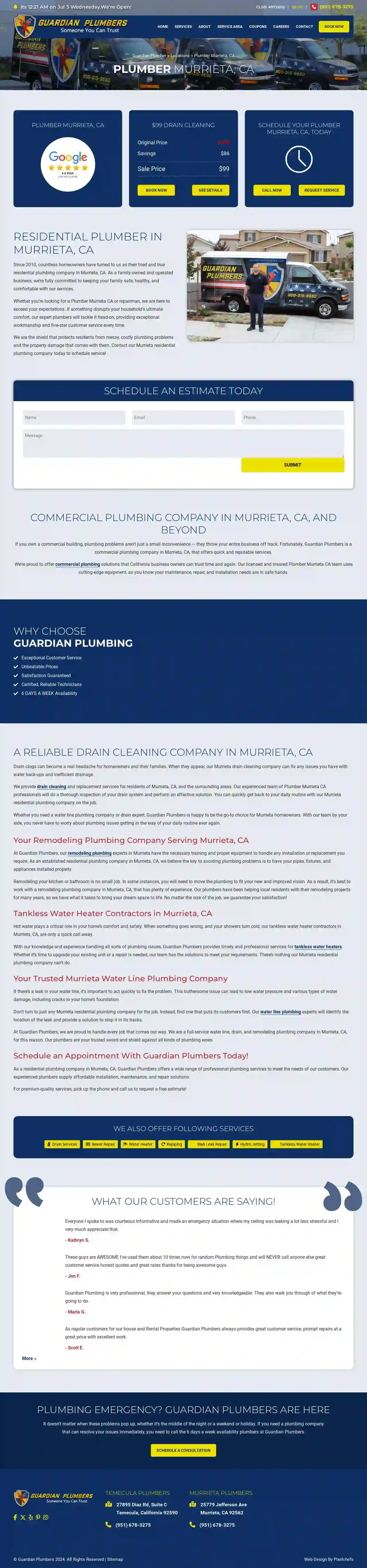 Guardian Plumbers Murrieta