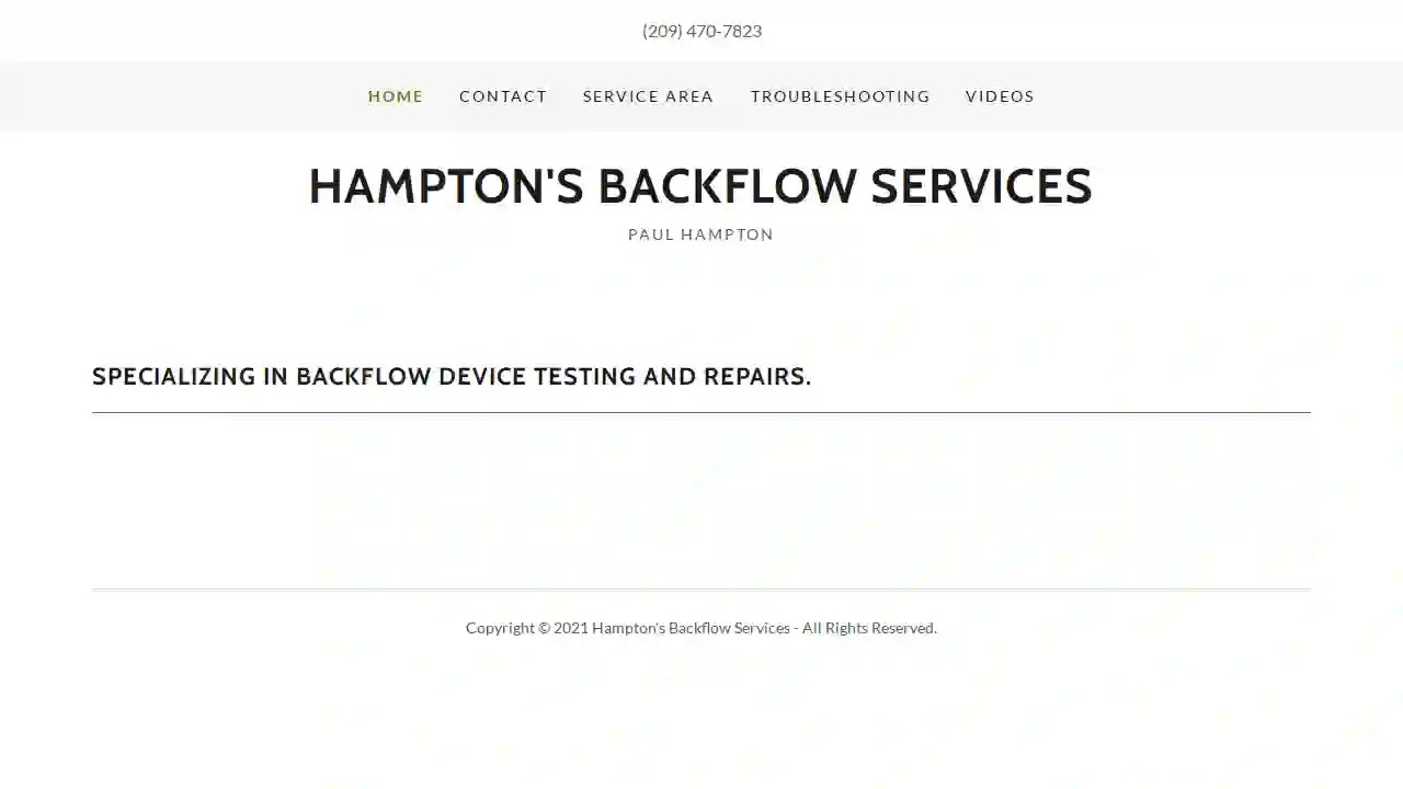 Hampton's Backflow Services