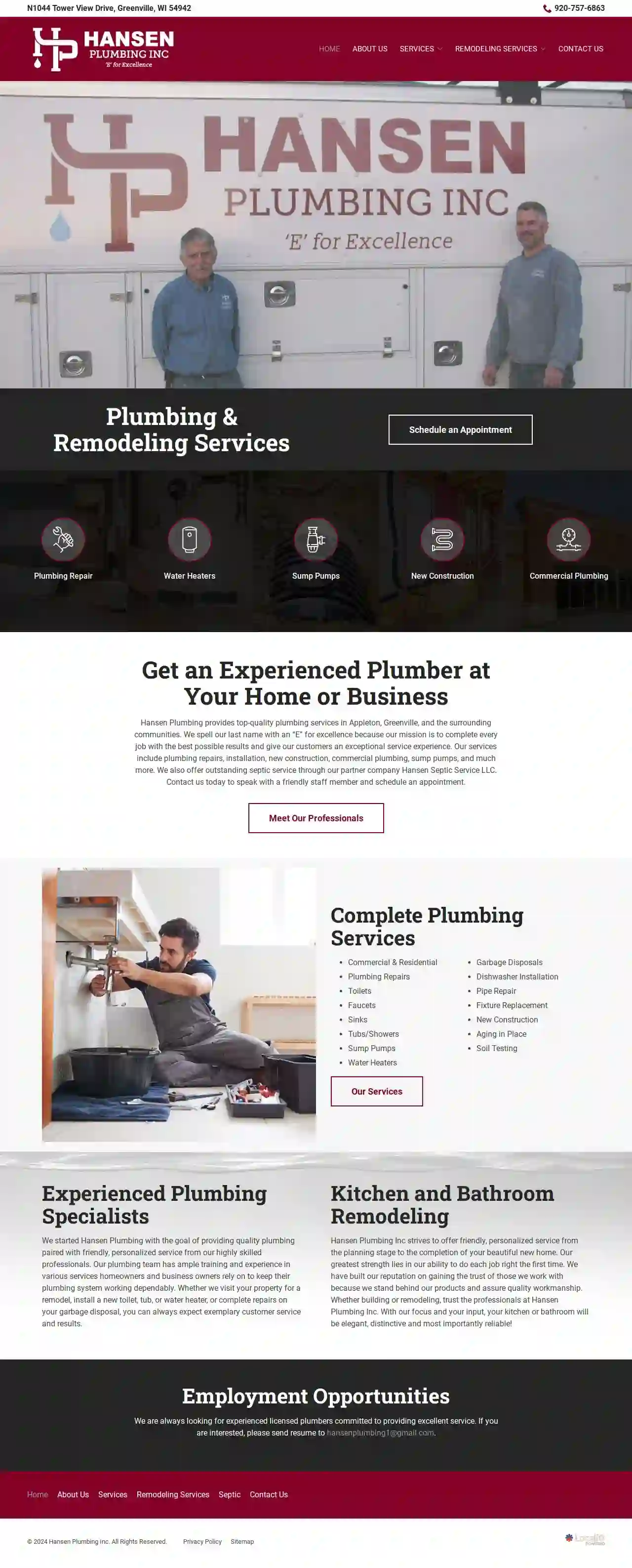 Hansen Plumbing Inc