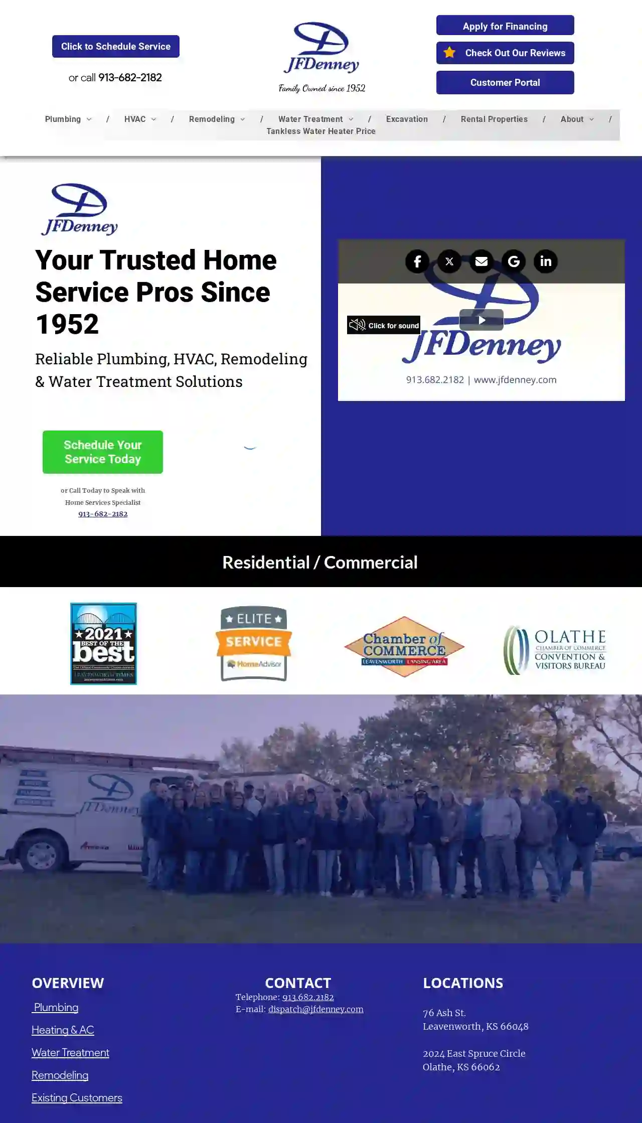 J F Denney Plumbing & Heating Inc