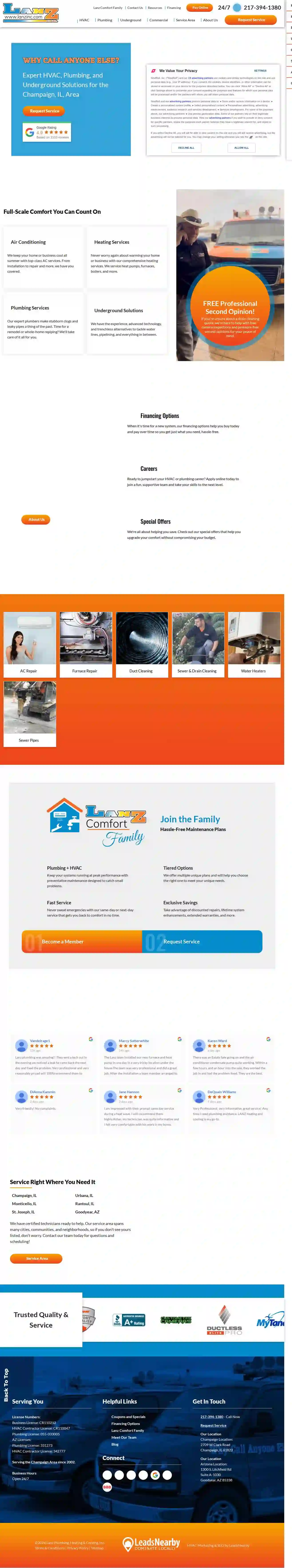 Lanz Plumbing, Heating & Cooling, Inc.