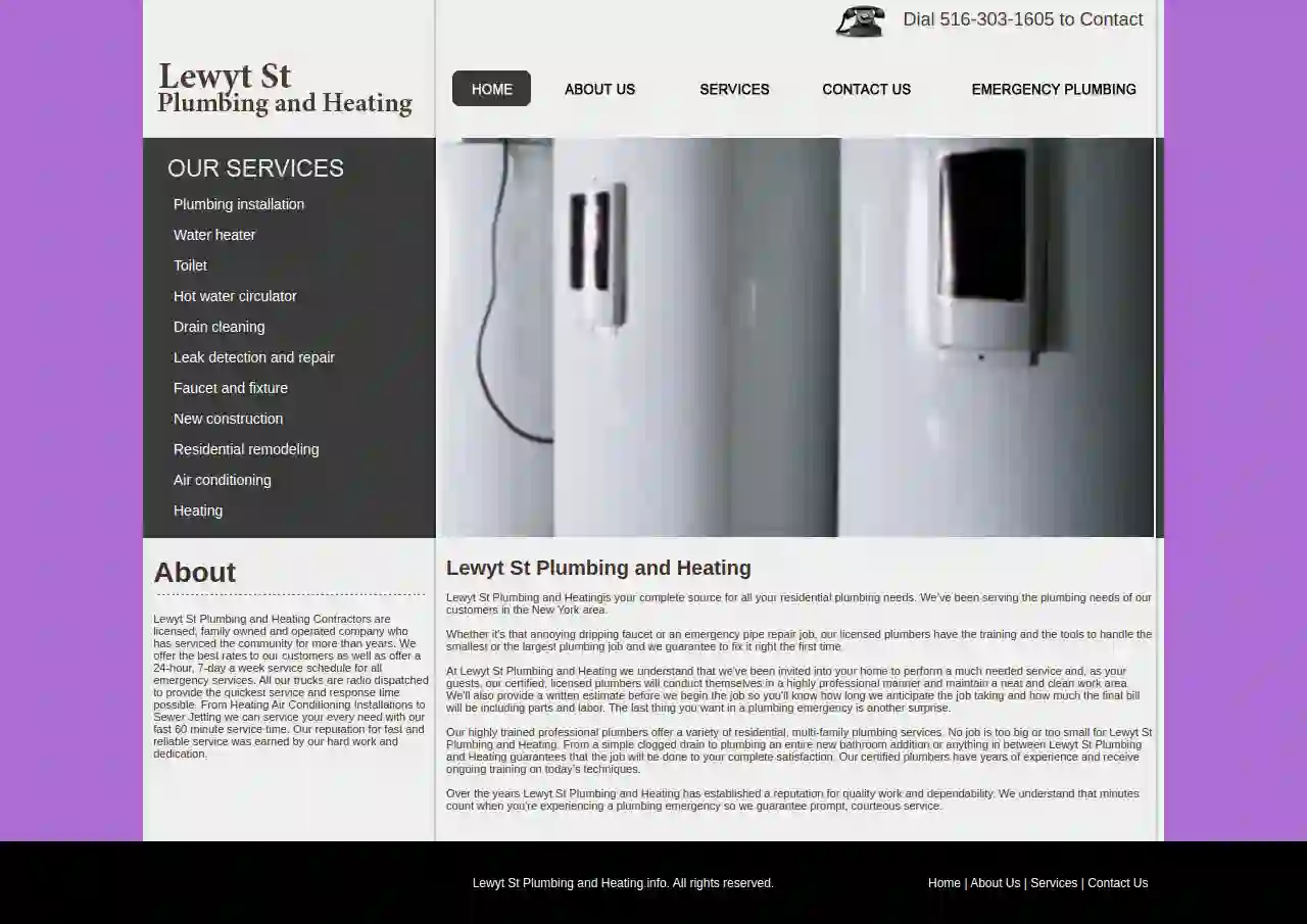 Lewyt St Plumbing and Heating