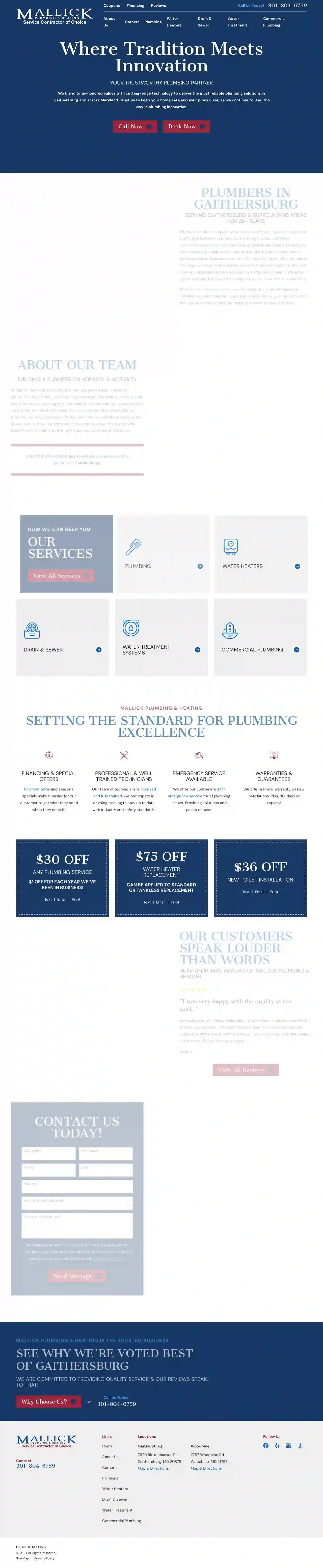 Mallick Plumbing & Heating, Inc.