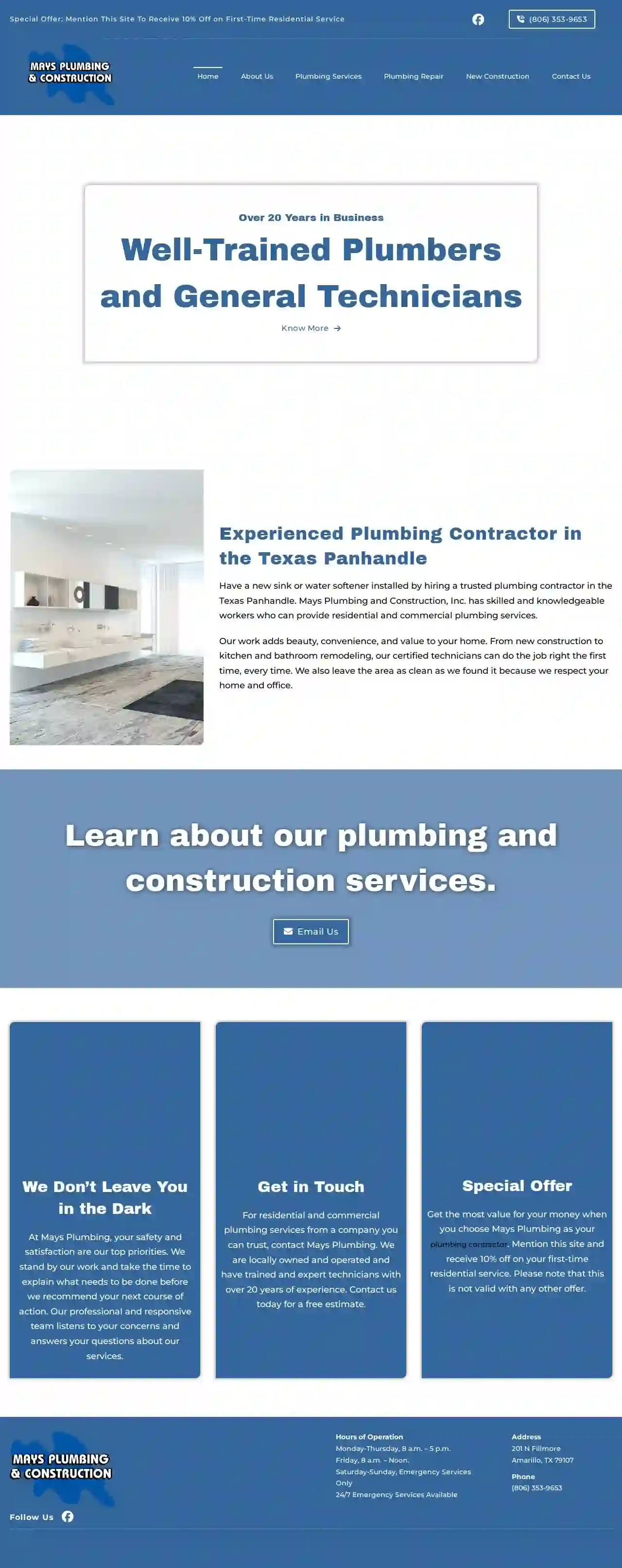 Mays Plumbing & Construction Inc.