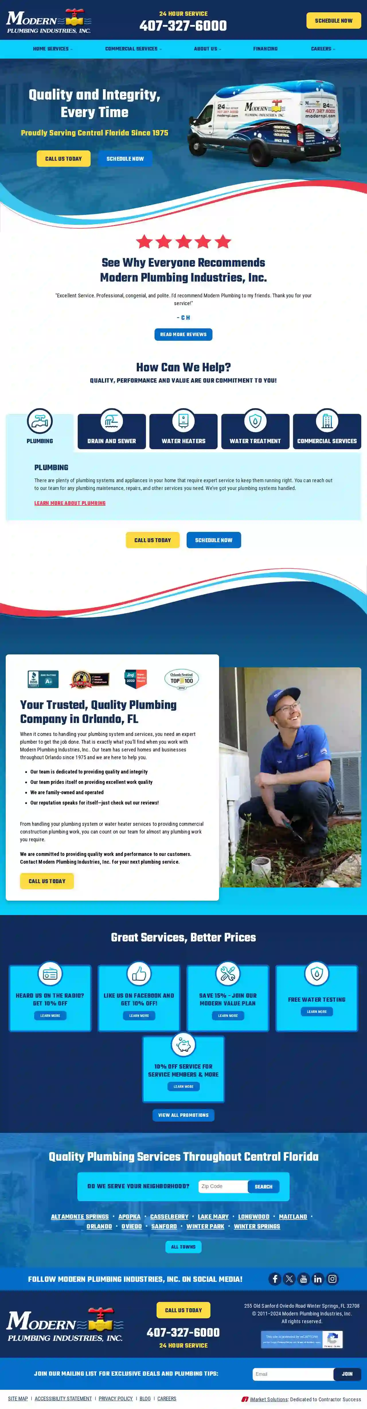 Modern Plumbing Industries, Inc.