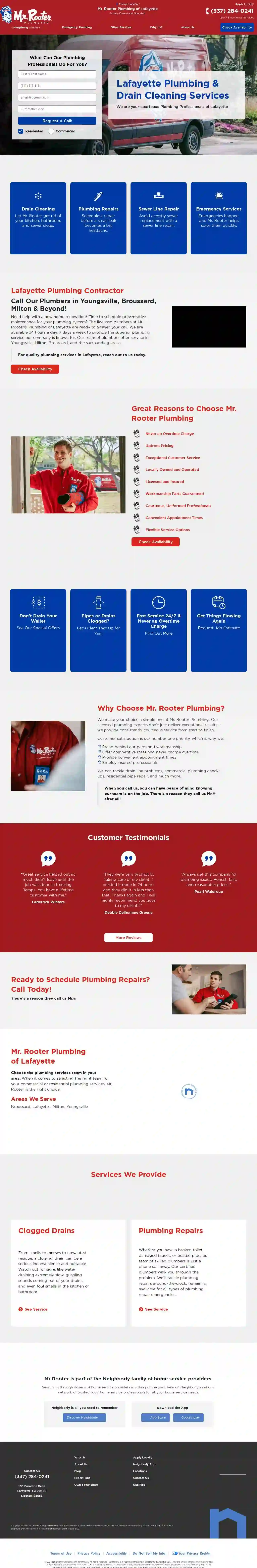 Mr. Rooter Plumbing Of Lafayette