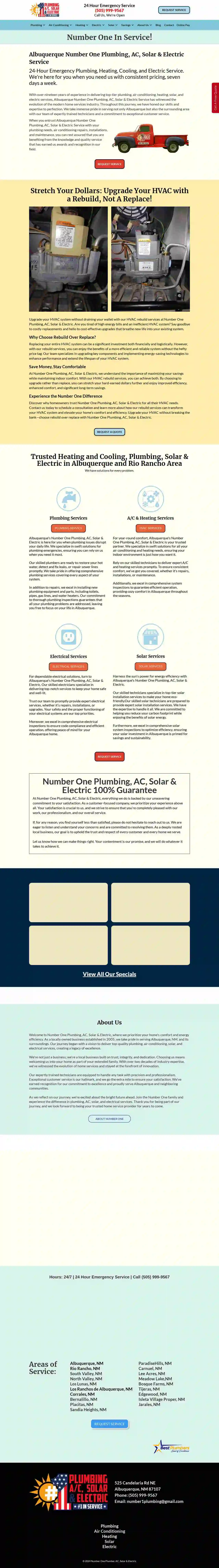 Number One Plumbing, A/C, Solar & Electric