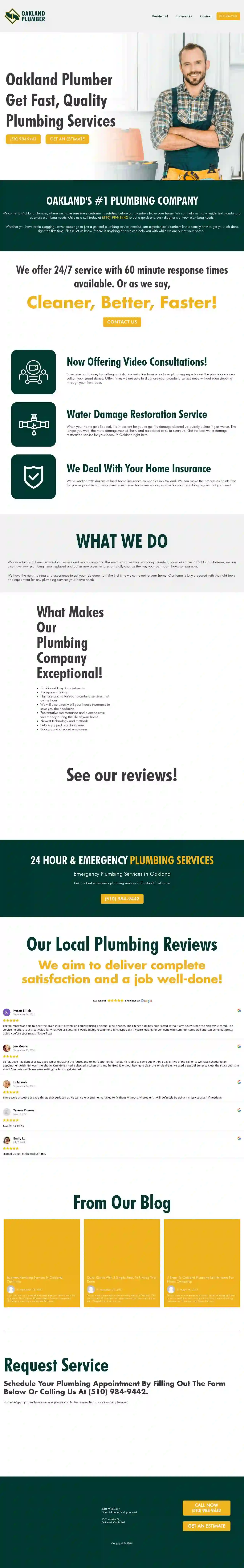 The Oakland Plumber | Emergency Plumbing Service