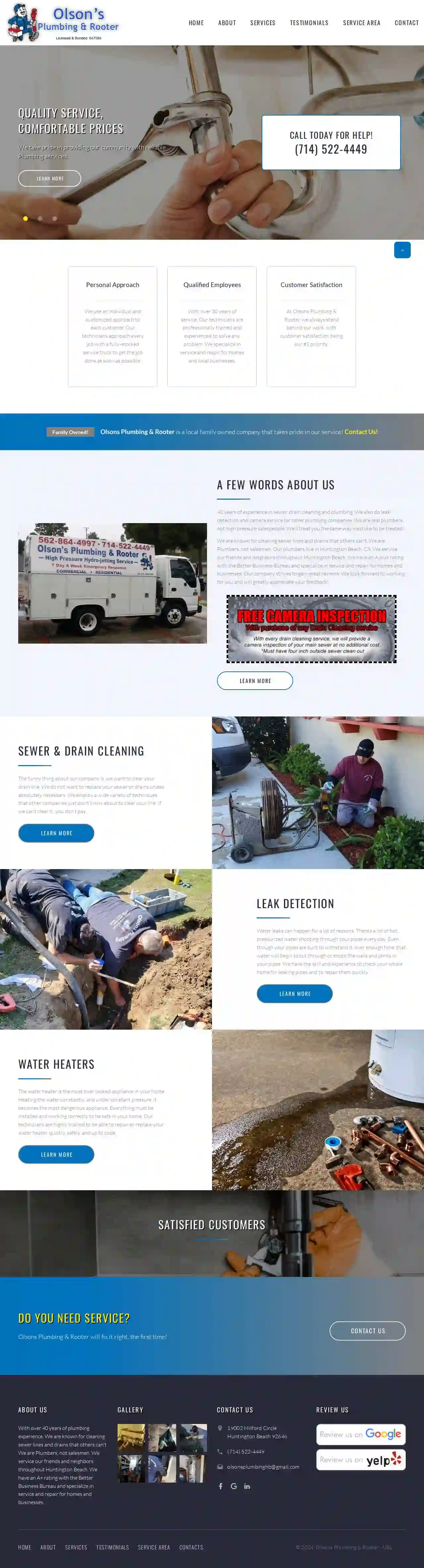 Olsons Plumbing & Rooter Inc