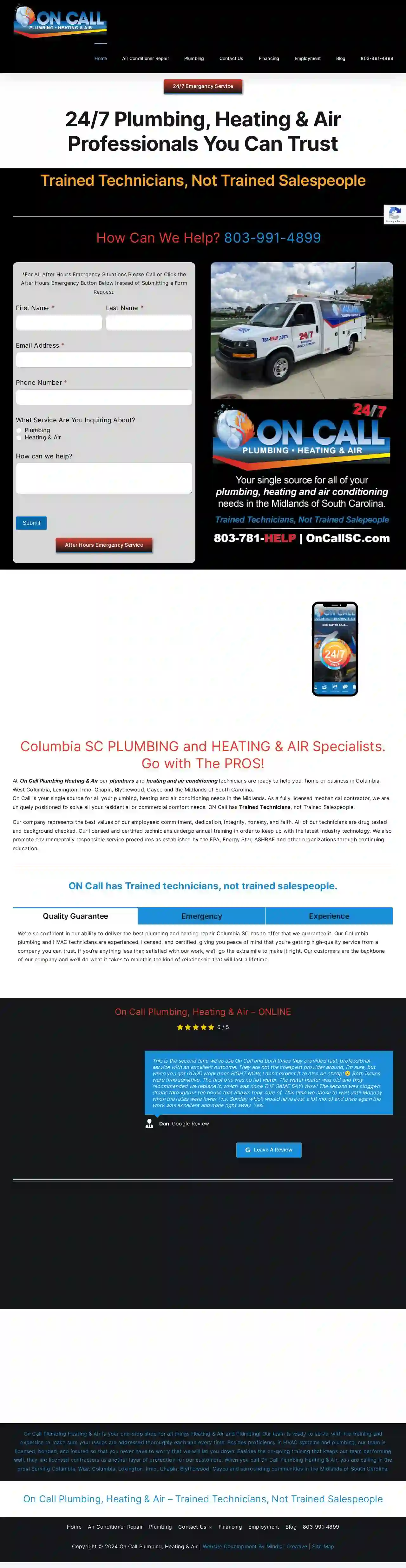 On Call Plumbing, Heating & Air