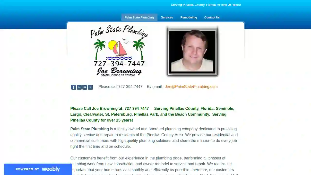 Palm State Plumbing Joe Browning