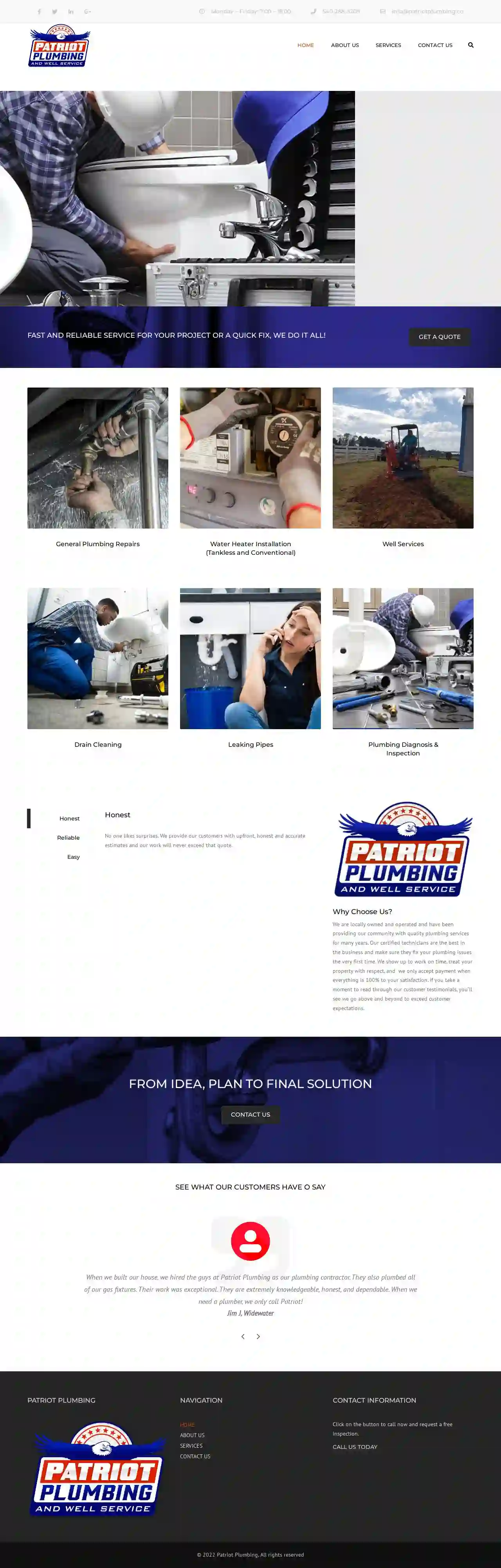 Patriot Plumbing and Well Service