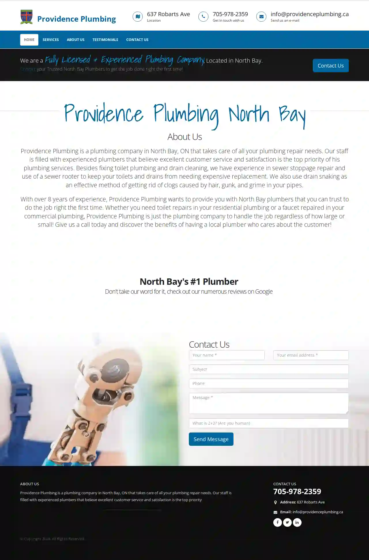 Providence Plumbing North Bay