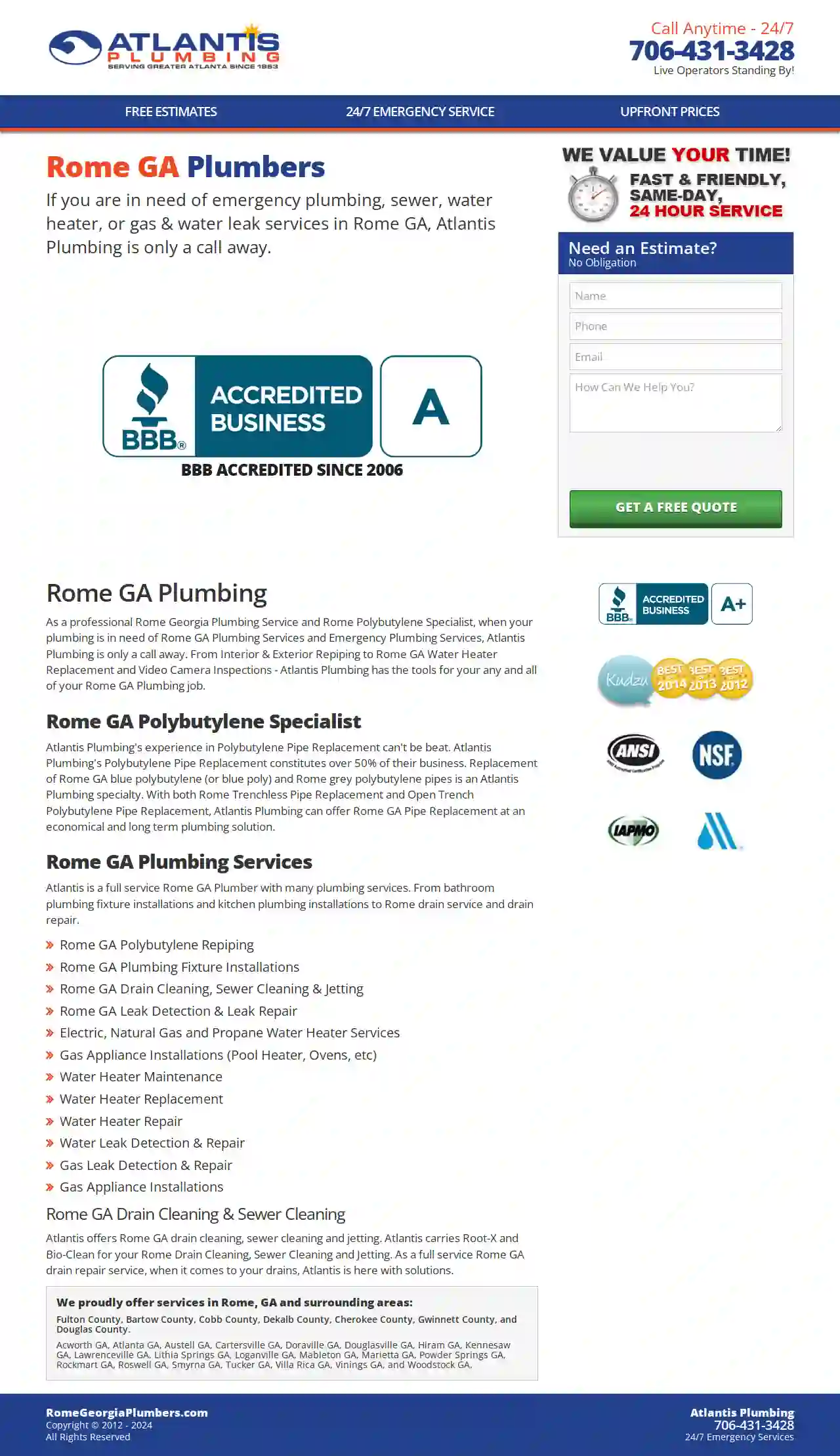 Rome Georgia Plumbers