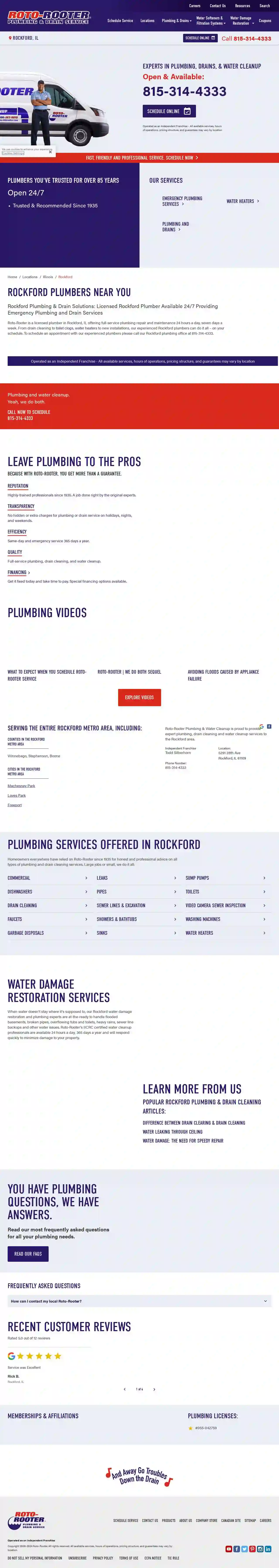 Roto-Rooter Plumbing, Drain, & Water Damage Cleanup Service