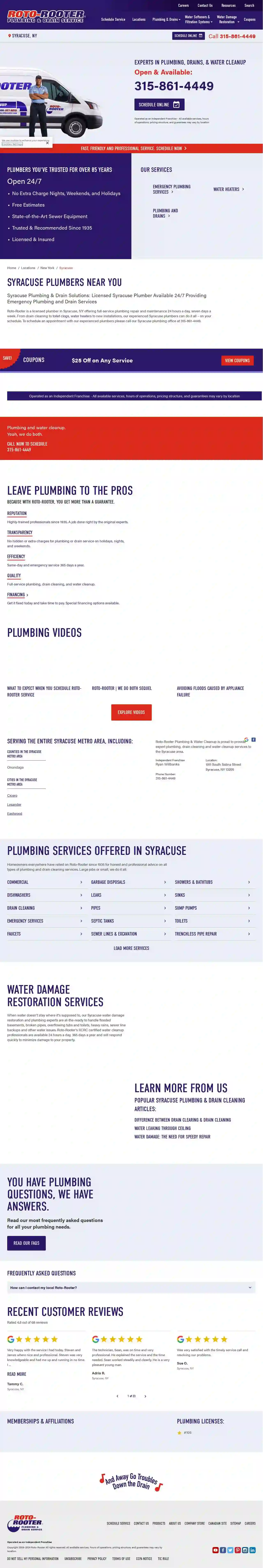 ROTO-ROOTER Plumbing & Drain Services of Syracuse