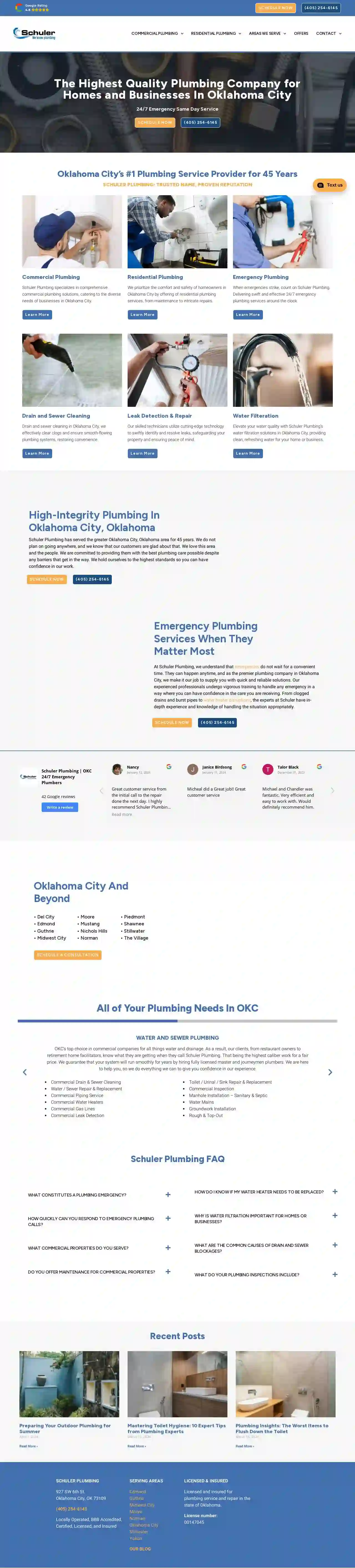 Schuler Plumbing | OKC 24/7 Emergency Plumbers