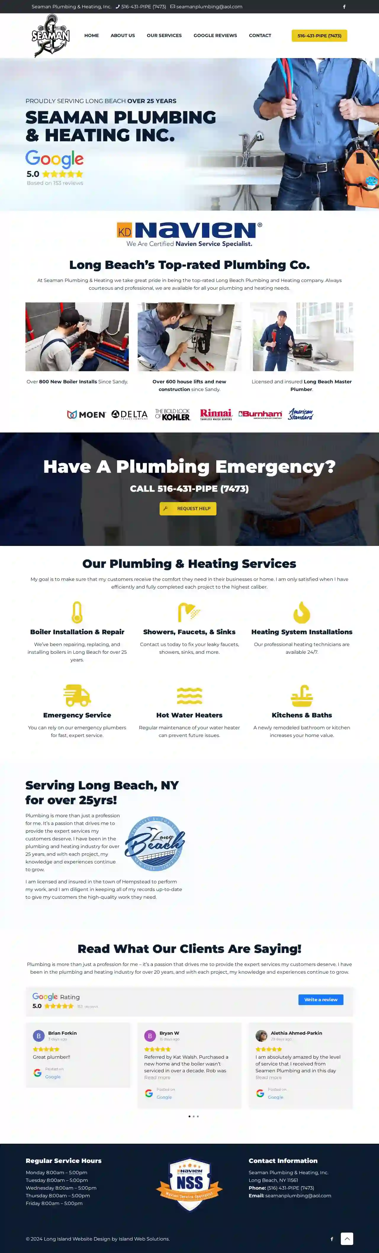 Long Beach Plumber 11561 - Seaman Plumbing & Heating