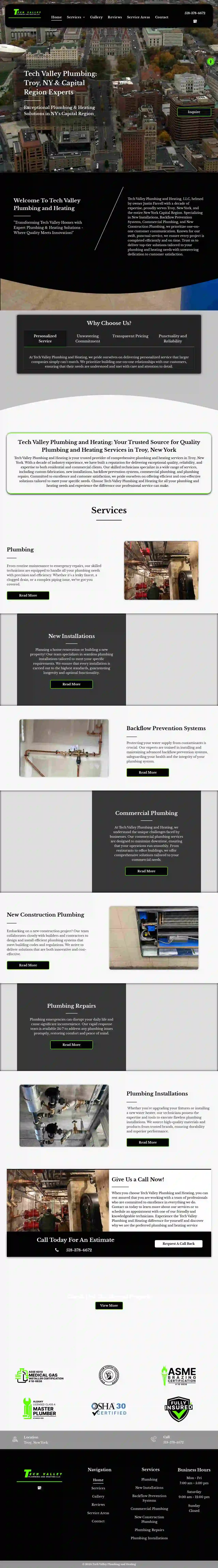 TECH VALLEY PLUMBING AND HEATING LLC