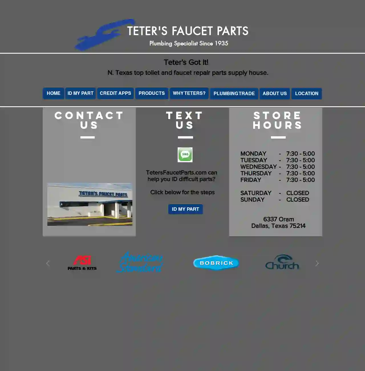 Teter's Faucet Parts Center