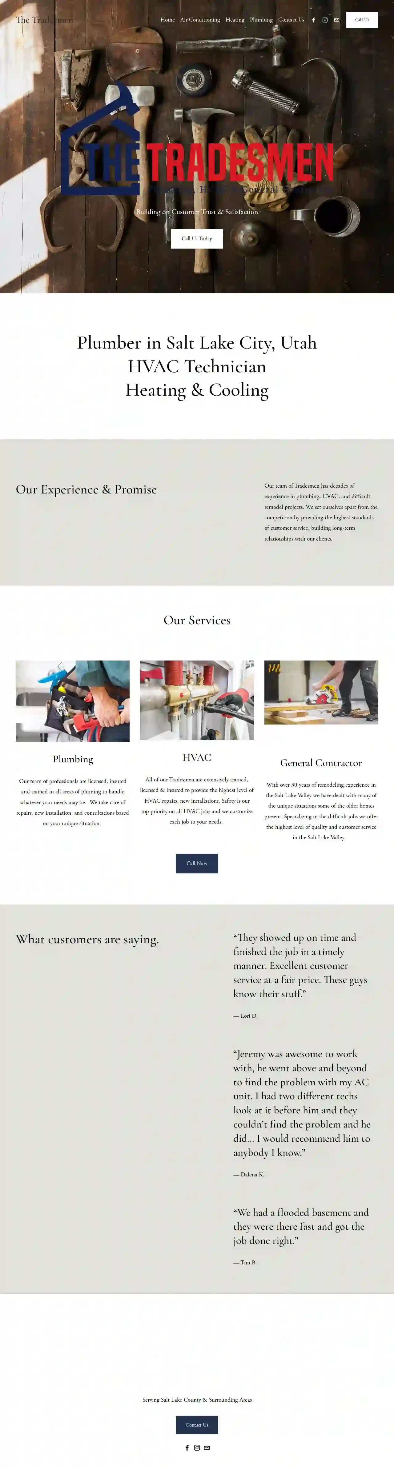 The Tradesmen, Plumbing, HVAC, & General Contractor