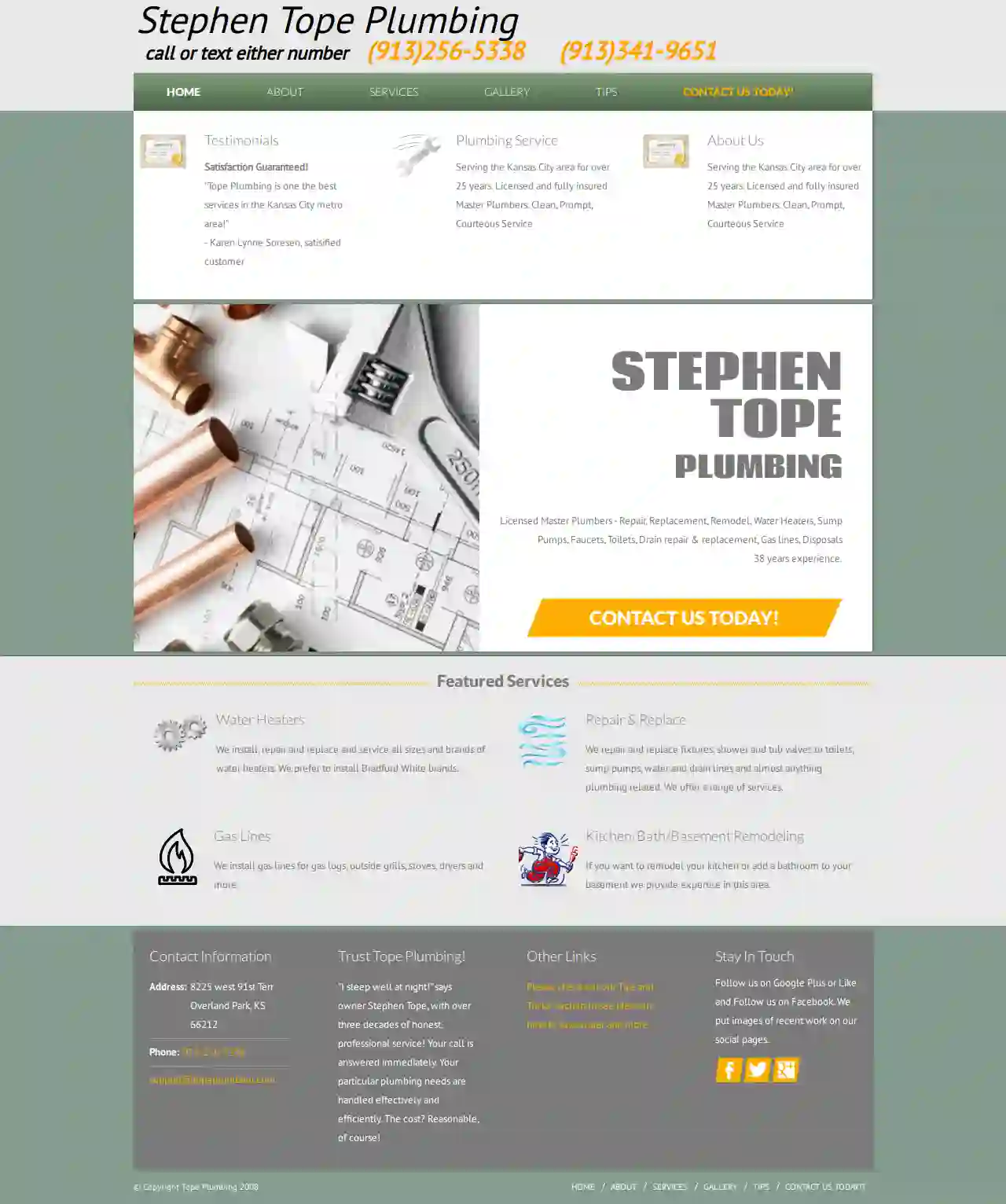 Stephen Tope Plumbing - KC Area