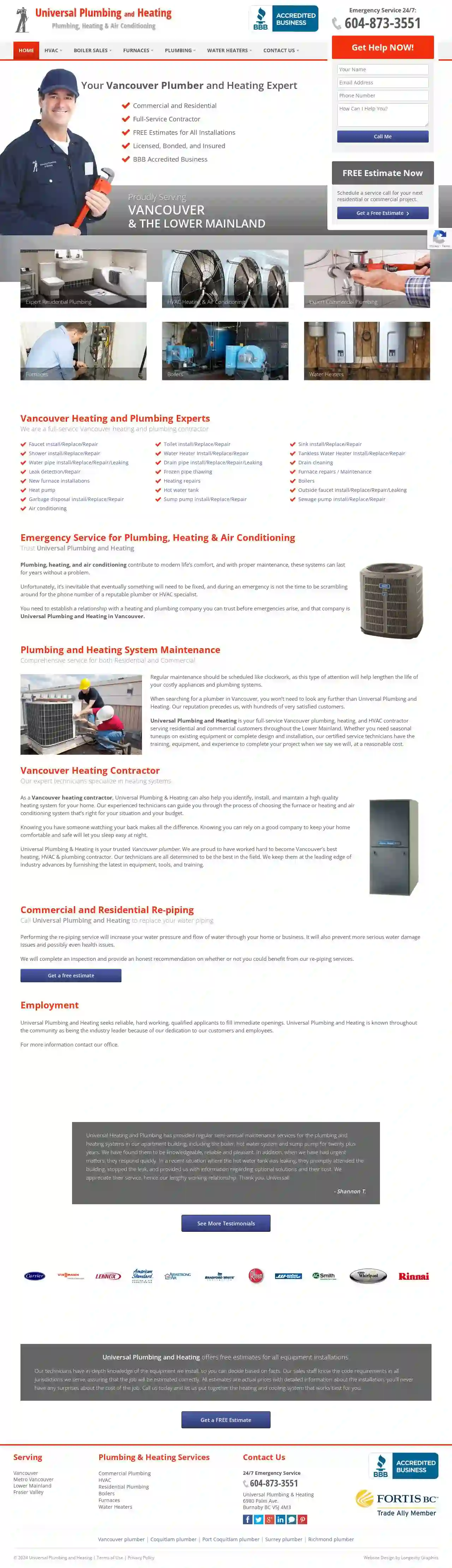 Universal Plumbing and Heating