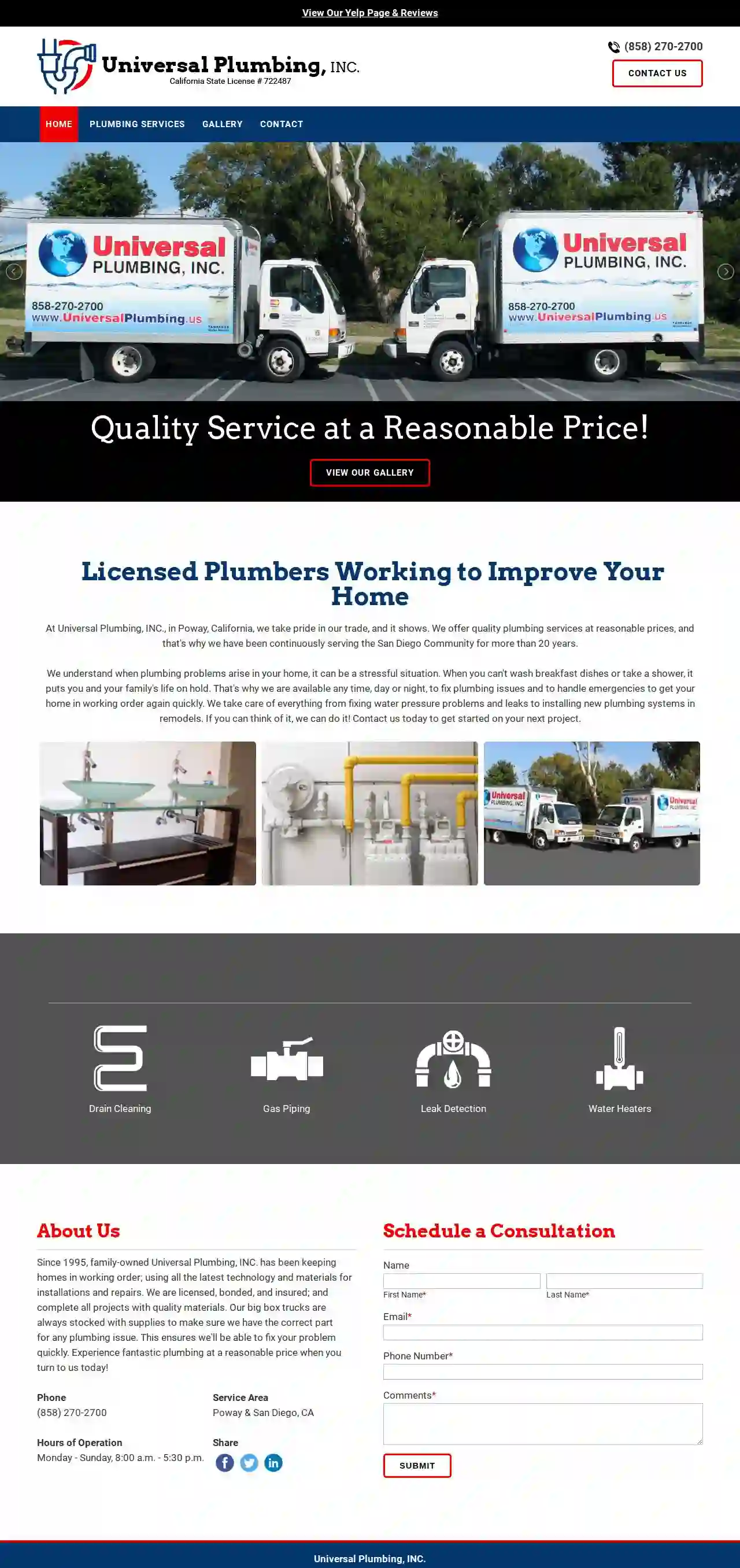 Universal Plumbing, INC.